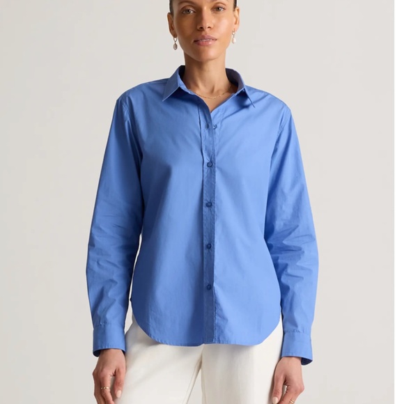 Quince 100% Organic Cotton Poplin Long Sleeve Shirt - Picture 2 of 4